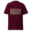 unisex-classic-tee-maroon-front-6a3812f3c7306.jpg Brute Hoot Eyes (Graphic Tee)