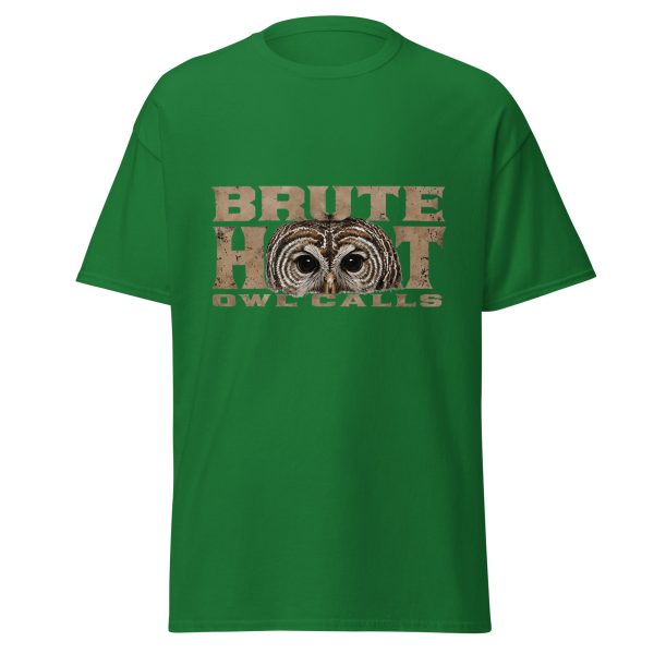 unisex-classic-tee-turf-green-front-6a3812f3c7606.jpg Brute Hoot Eyes (Graphic Tee)