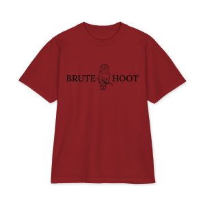 unisex-max-heavyweight-short-sleeve-cardinal-front-6a932a699a390.jpg Oversized Brute Hoot Graphic Tee "Good Hootin Makes Em Gobble"