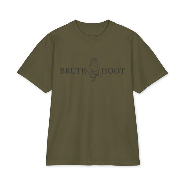 unisex-max-heavyweight-short-sleeve-hunter-green-front-6a932a699b03c.jpg Oversized Brute Hoot Graphic Tee "Good Hootin Makes Em Gobble"
