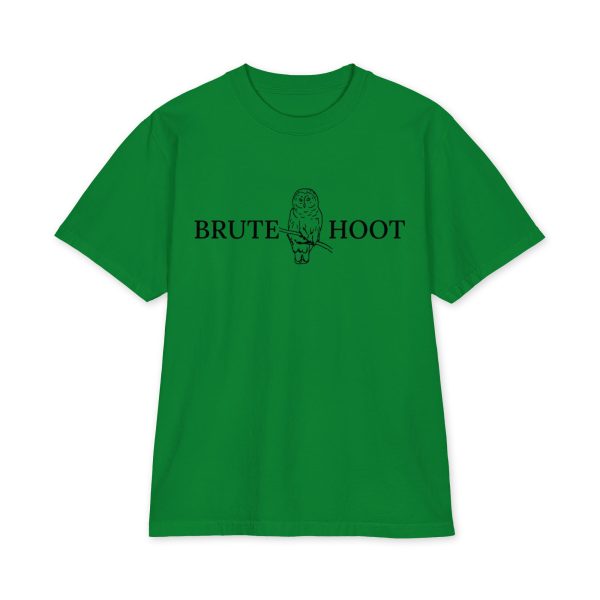 unisex-max-heavyweight-short-sleeve-kelly-green-front-6a932a699b062.jpg Oversized Brute Hoot Graphic Tee "Good Hootin Makes Em Gobble"
