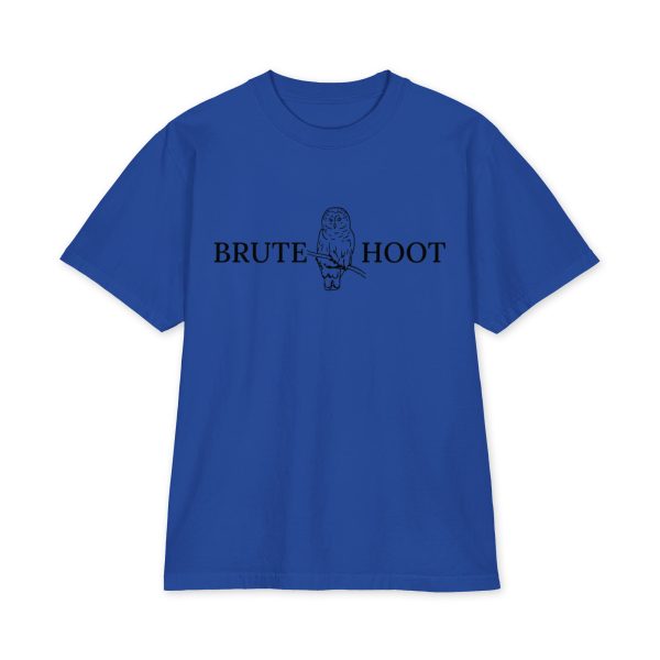 unisex-max-heavyweight-short-sleeve-royal-front-6a932a699b10c.jpg Oversized Brute Hoot Graphic Tee "Good Hootin Makes Em Gobble"