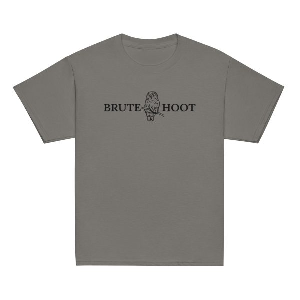 youth-classic-tee-charcoal-front-6a932faf3d06e.jpg Youth Brute Hoot with Back Logo