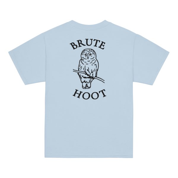 youth-classic-tee-light-blue-back-6a932faf3dff8.jpg Youth Brute Hoot with Back Logo