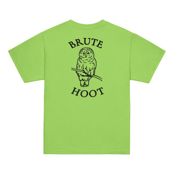 youth-classic-tee-lime-back-6a932faf3dfb0.jpg Youth Brute Hoot with Back Logo