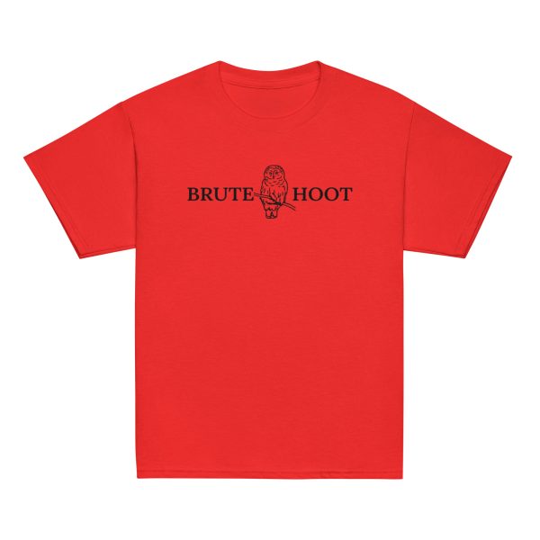 youth-classic-tee-red-front-6a932faf3d199.jpg Youth Brute Hoot with Back Logo
